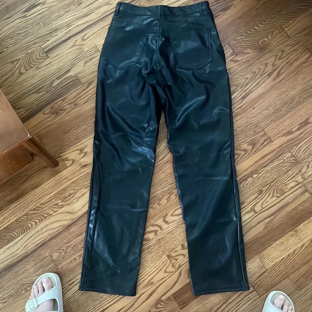 H&M Straight Faux Leather Pants - Picture 6 of 7